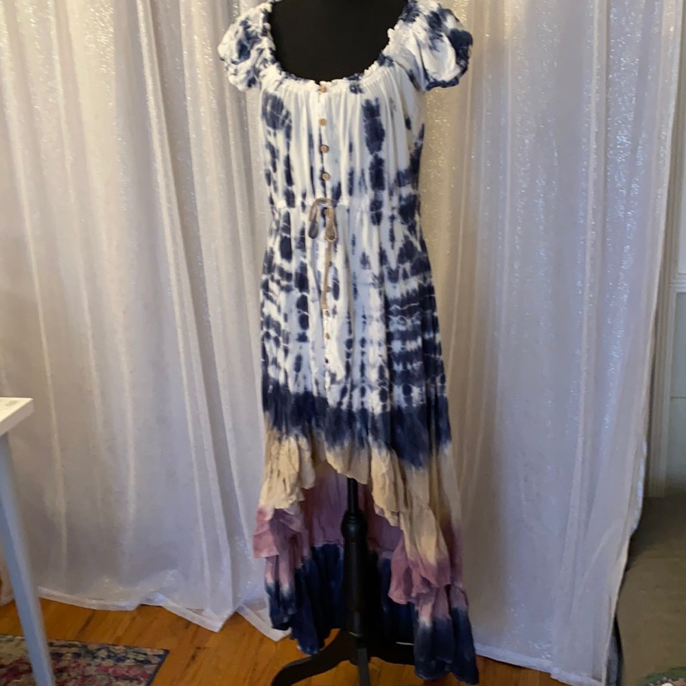 Tie-dyed sundress/cover-up